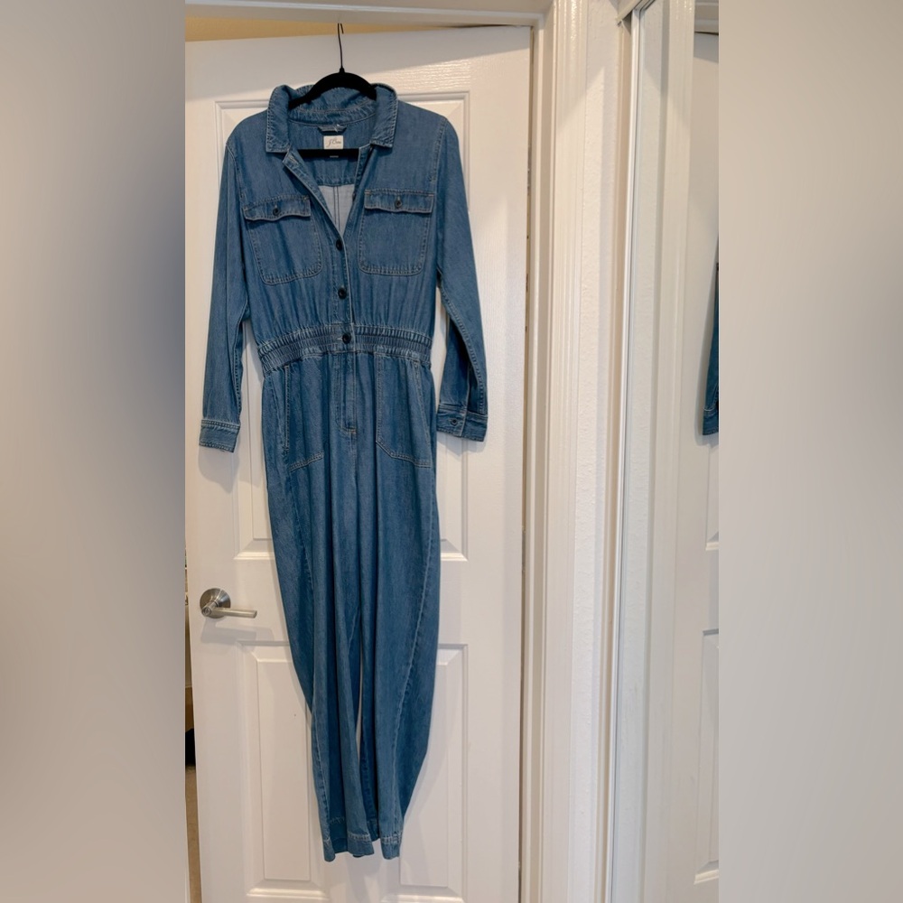 J. Crew Blue Denim Jumpsuit